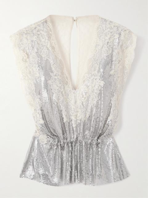 Lace-trimmed Chainmail Blouse