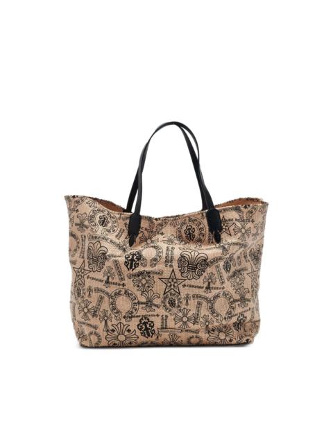 stencil-monogram cross tote bag