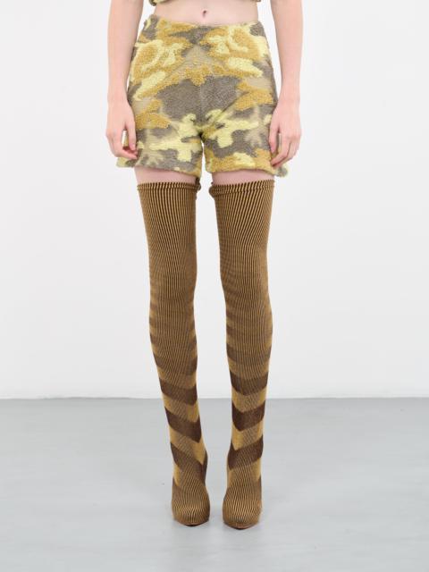 High-Waist Knit Shorts