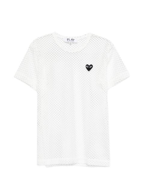 mesh logo-patch T-shirt