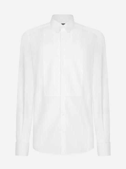 Cotton poplin Gold-fit tuxedo shirt