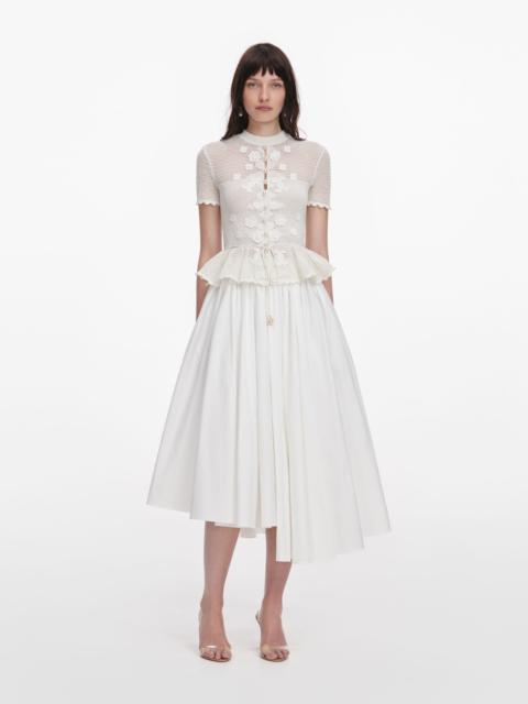 White Floral Crochet Top