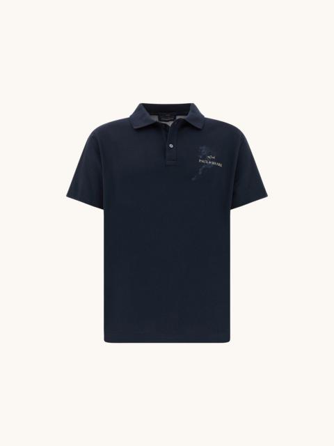 COTTON PIQUÉ POLO SHIRT WITH YEAR OF THE HORSE PRINT
