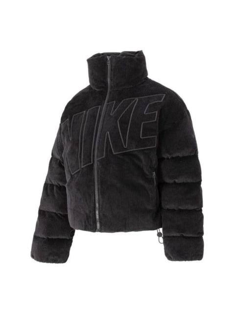 (WMNS) Nike Sportswear Essential Therma-FIT Oversize Corduroy Down Jacket 'Black' FD8214-010