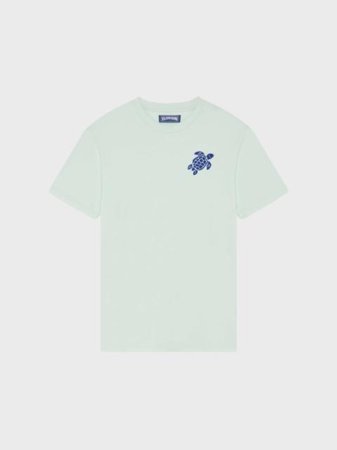 Men Organic Cotton T-shirt Embroidered Turtle