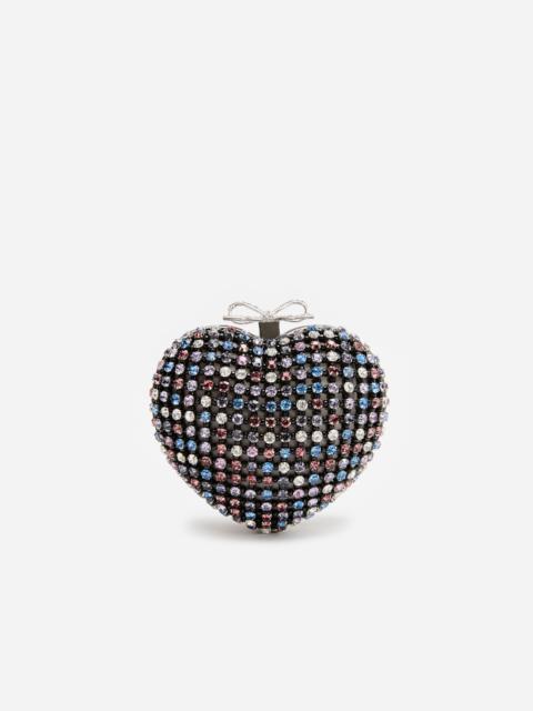 Multi Crystal Heart Clutch