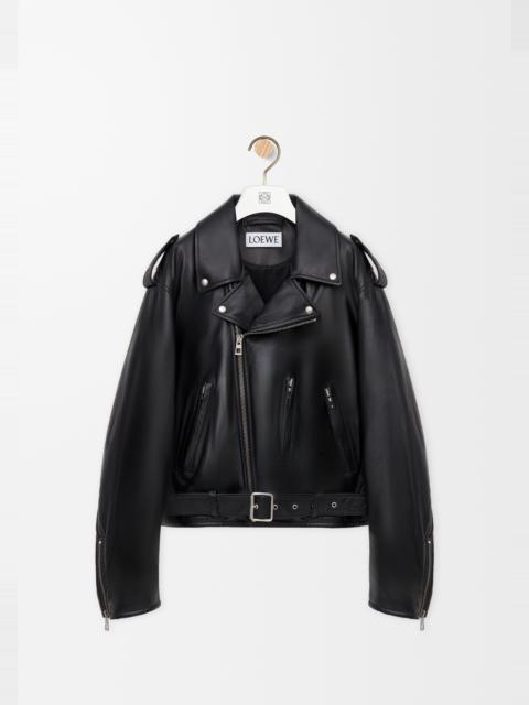 Biker jacket in nappa lambskin
