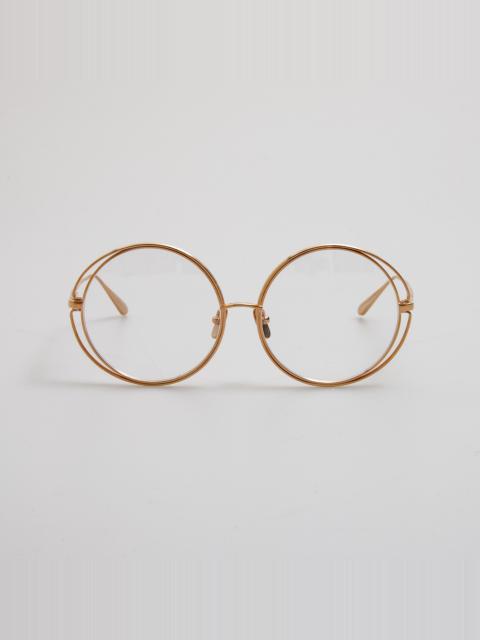 Selene Round Optical Frame in Rose Gold