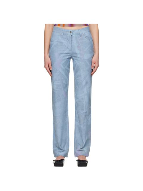 Blue Scrap Yard Fitted Jeans