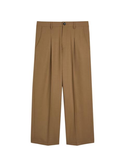 pleated tailored trousers