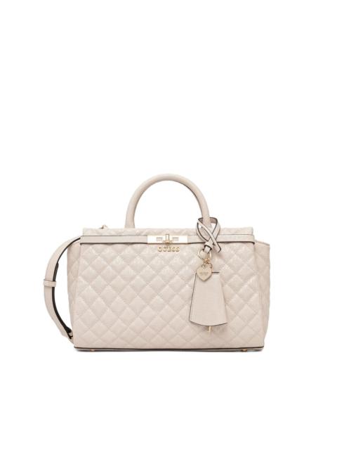 Idra quilted charm tote bag