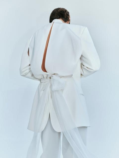 Intimate Bow Back Twill Blazer