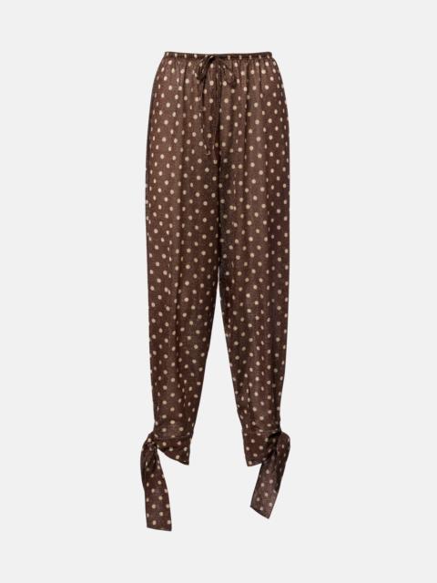 Lumière polka-dot tapered pants