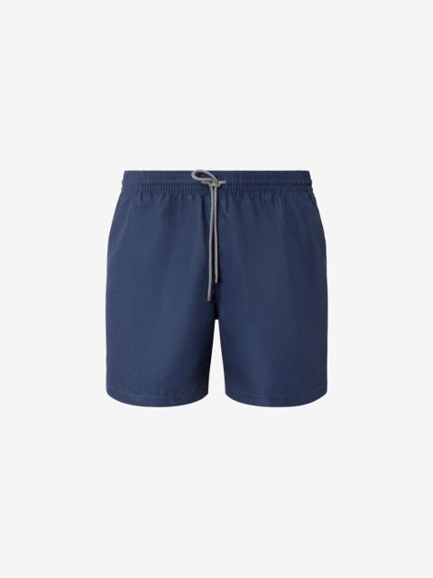 Denim blue short swim shorts