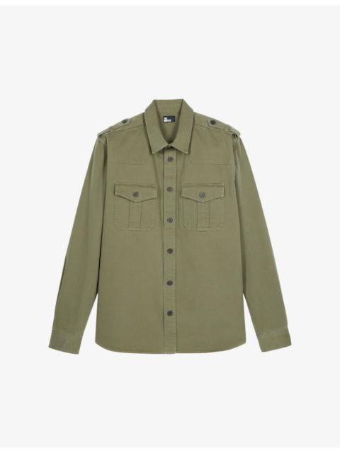 Patch-pocket regular-fit cotton shirt