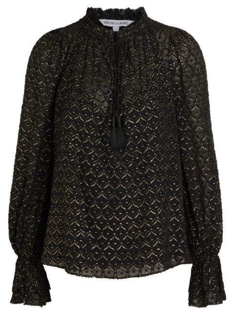 Veronica Beard Maxime fil Coupé Chiffon Blouse