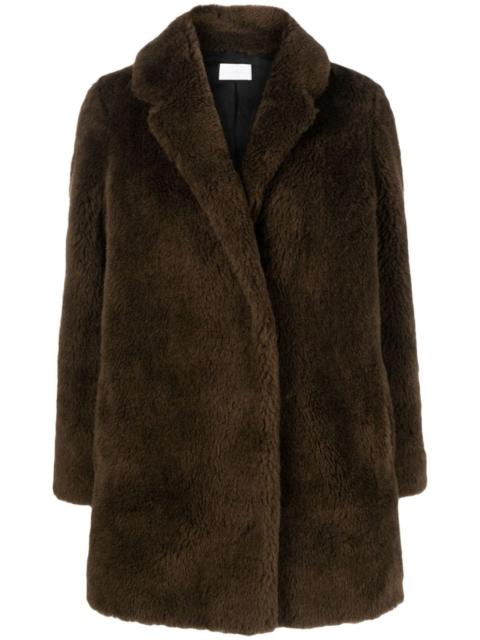 notched-collar single-breasted coat