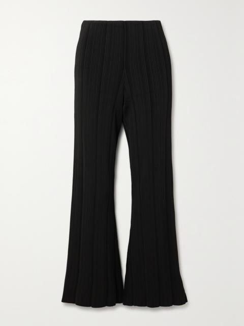 Dawn Ribbed-knit Wide-leg Pants