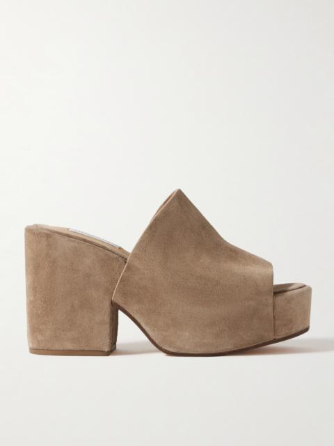 Ares Suede Platform Mules