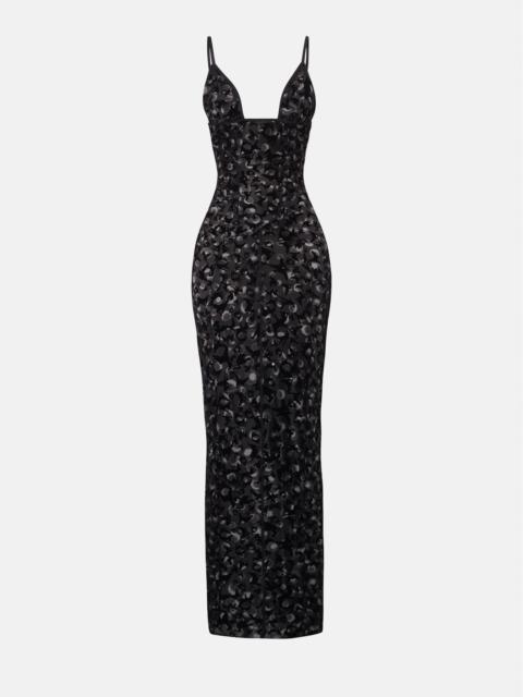 HUN DRESS BLACK LEOPARD PRINT
