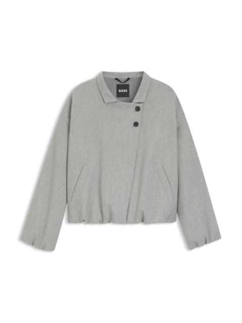 REGULAR-FIT BLAZER IN STRETCH SHARKSKIN