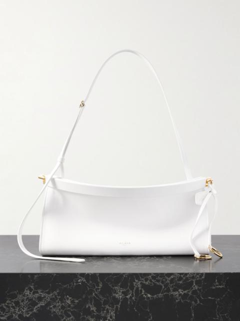 Click E/W medium leather shoulder bag White