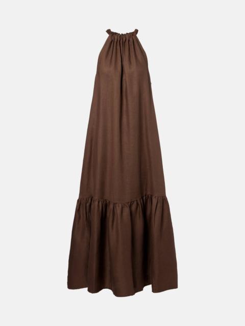 Linen maxi dress