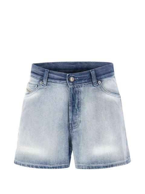 De-Helios faded high-rise shorts