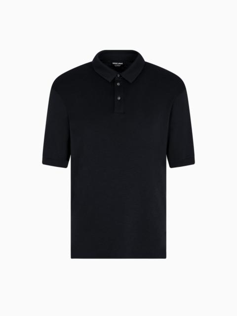 PURE CASHMERE INTERLOCK POLO SHIRT