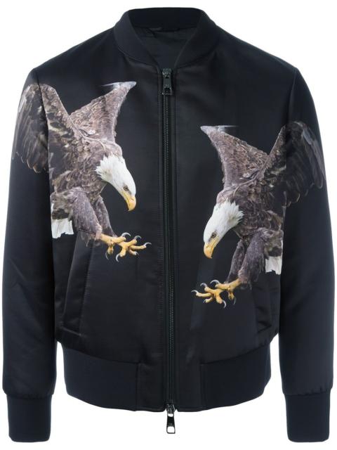 eagle print bomber jacket