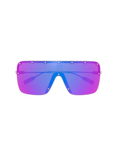 oversized-frame studded sunglasses