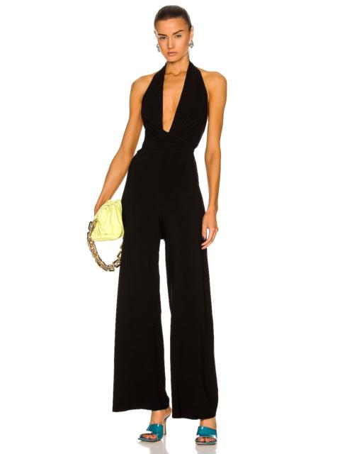 Halter Wrap Straight Leg Jumpsuit
