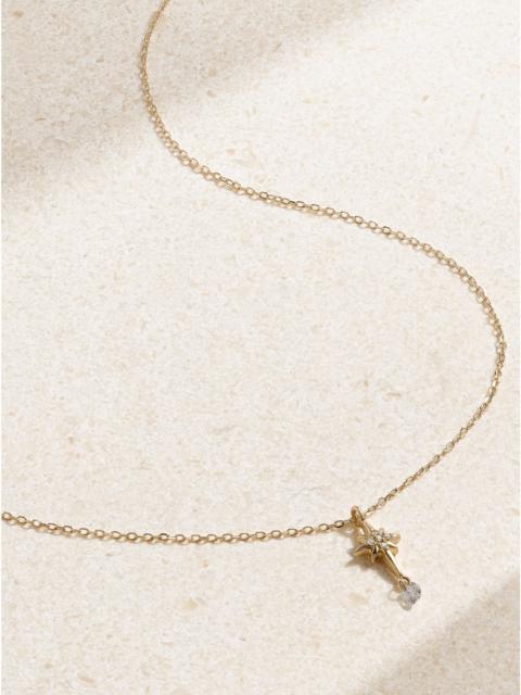 North Star 18-karat gold diamond necklace Gold