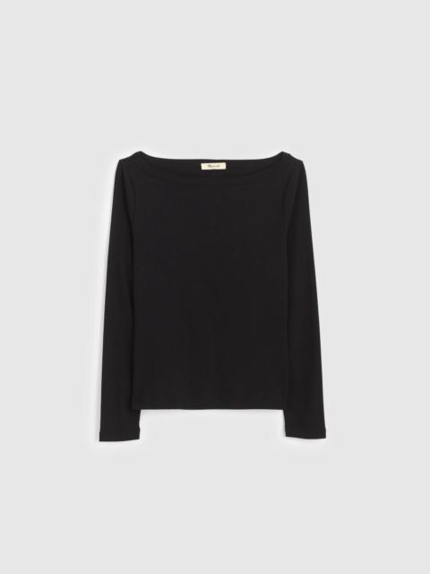 The '90s Boatneck Tee in Compact Cotton