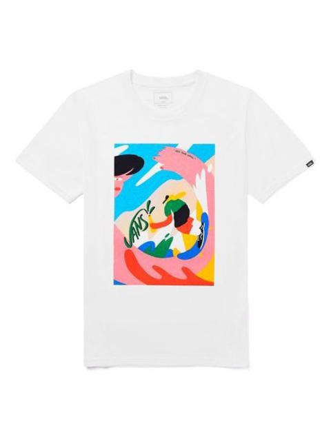 Vans Men's Artist Printed Round Neck Tee White VN0A4URLWHT