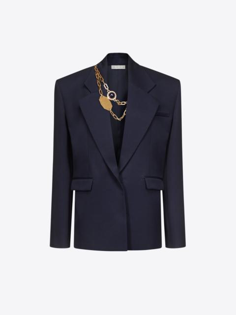 GEMSTONE NECKLACE OVERSIZED BLAZER