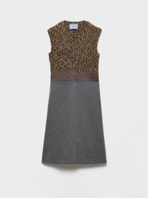 Shetland wool and cashmere V-neck dress