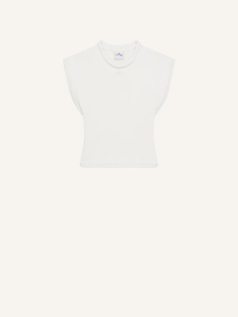 CROPPED SLEEVELES SWEATER