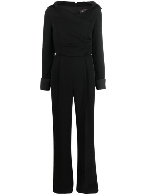 tailored draped-detail jumpsuit