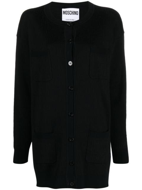 monogram-jacquard cardigan