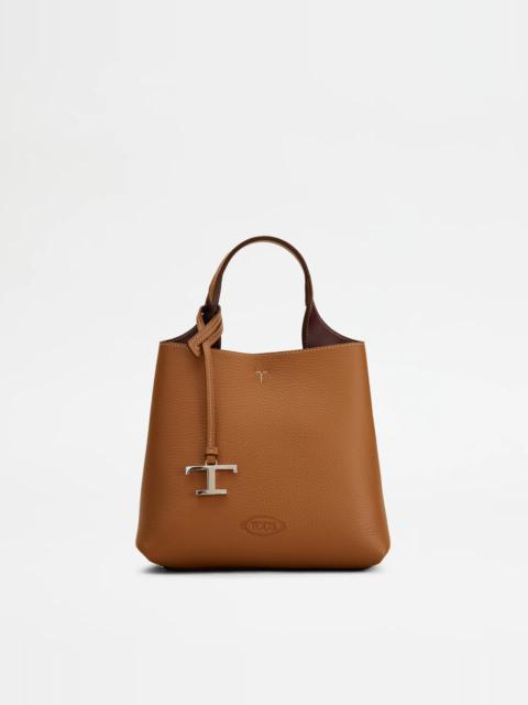 TOD'S BAG IN LEATHER MINI - BROWN