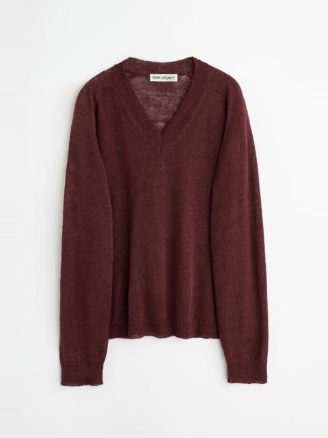 Rue V-Neck Cabernet Cyclone Linen