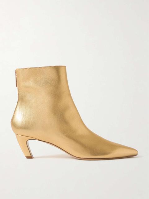 Clayton metallic leather ankle boots