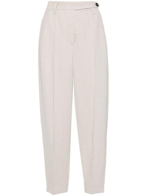 high-waist tapered trousers