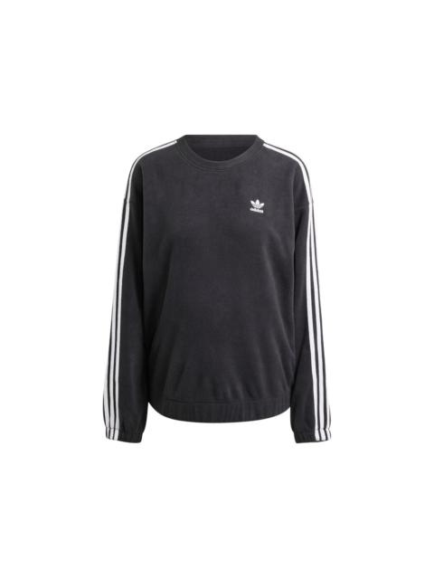 adidas Women's Polar Fleece Crew Loose Sweatshirt Black
