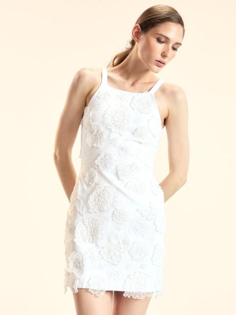 Pop Floral Applique Mini Dress