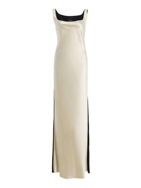 Duality Two-Tone Satin Maxi Dress multi