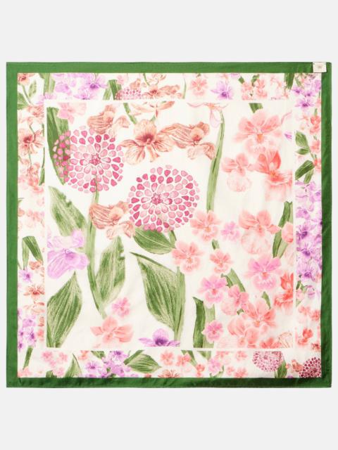 Floral silk scarf