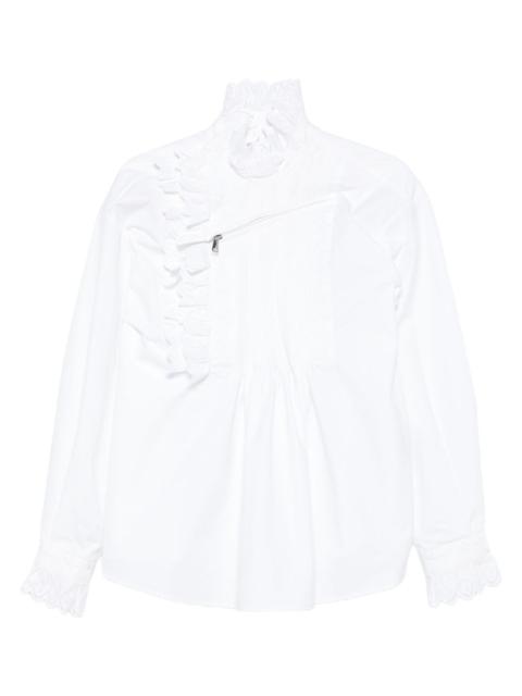ruffled pleated shirt