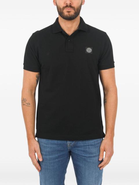 logo-patch polo shirt